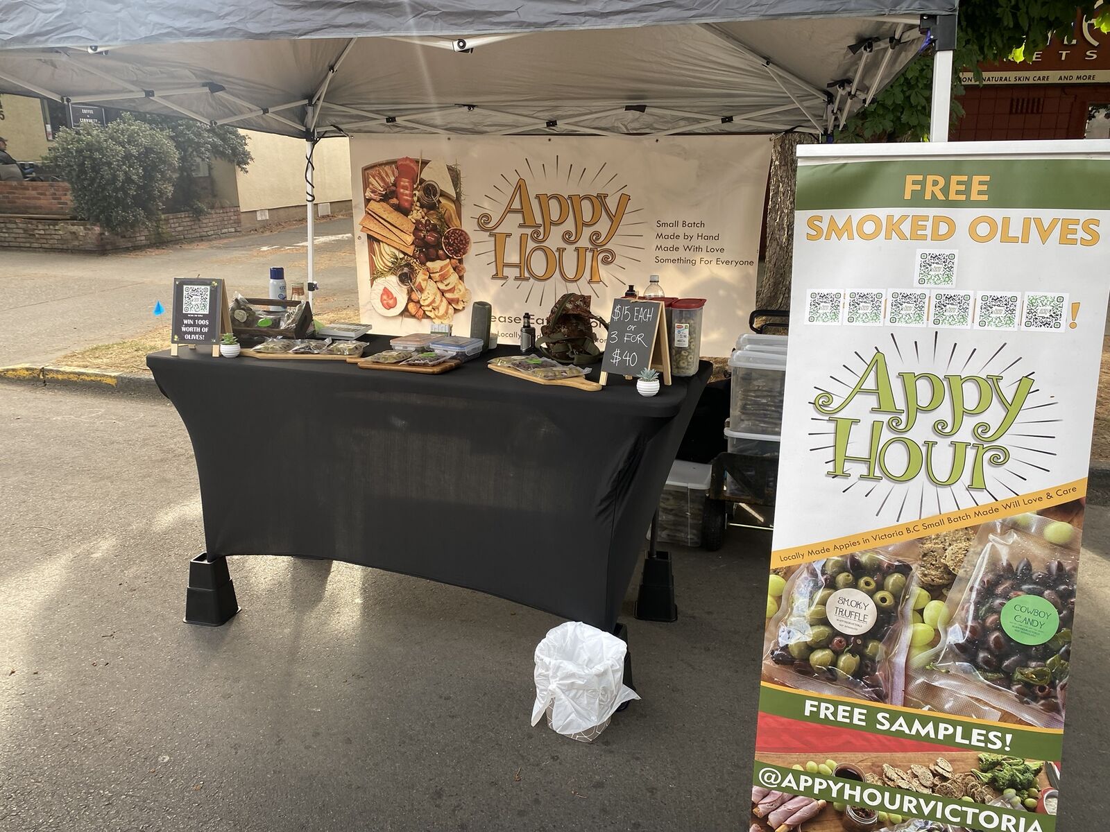The Appy Hour market booth